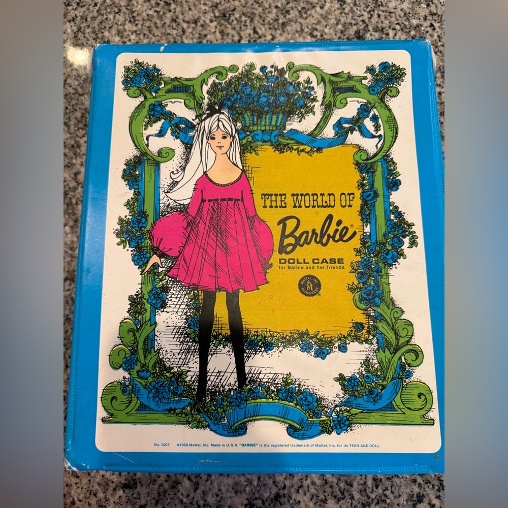 Barbie Floral Design Case with Blue and Green Accents